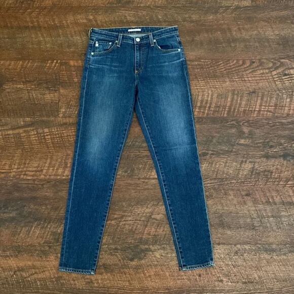 AG Adriano Goldschmied x Alexa Chung Jeans Skinny Medium Wash Blue Denim Size 27 - Picture 2 of 10